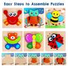 3D Cartoon Anime Hand-Grip Wooden Jigsaw Puzzle for Kids - Educational & Hot Selling