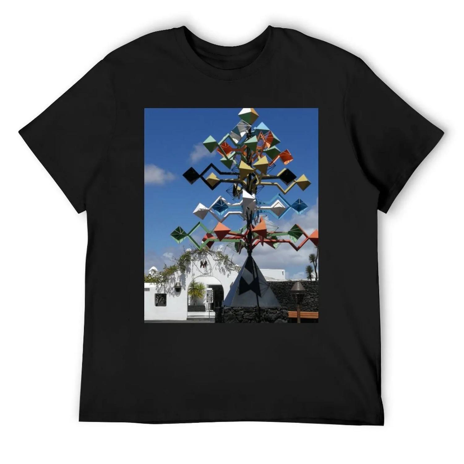 

Cesar Manrique Foundation Wind Sculpture and entrance T-Shirt graphic shirts plain mens workout shirts XXXXXL чорний