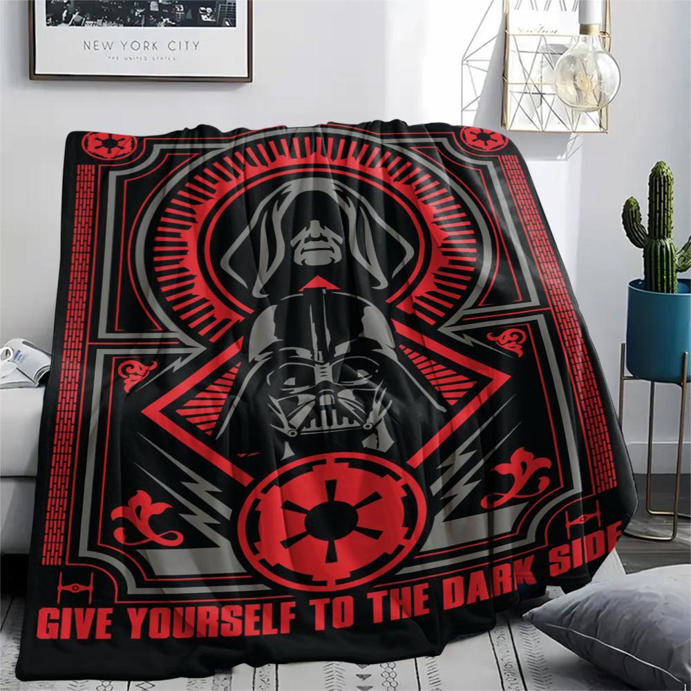 Darth Vader Black Poster Blanket Suitable For All Seasons Camping Trip Air Conditioning Blanket Digital Printing Sheet