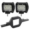 2PCS LED Light Bar Tow Hitch Hook Lights Bar 4x4 Off Road Ditch Lamp Spotlights Holder 12-24V Headlights for Truck Tractor Atv