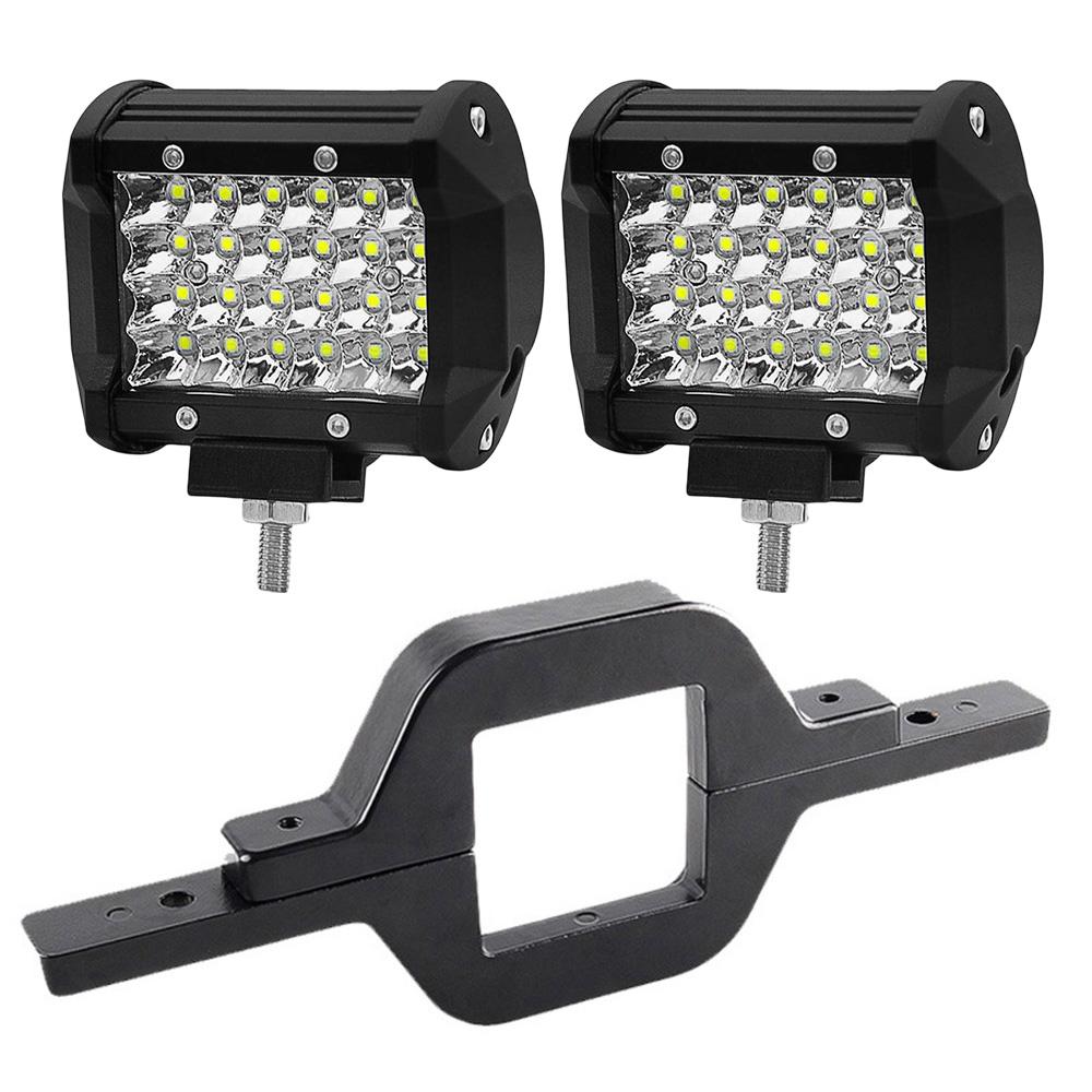 2PCS LED Light Bar Tow Hitch Hook Lights Bar 4x4 Off Road Ditch Lamp Spotlights Holder 12-24V Headlights for Truck Tractor Atv