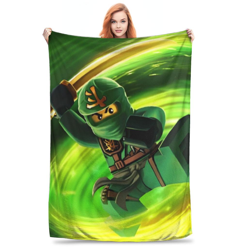 Ninjagos Blanket Cover  Flannel Throw Blankets Airplane Travel Decoration Ultra-Soft Warm Bedspreads