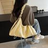 Soft Solid Nylon Large Capacity Zipper Crossbody Bags  Sweet Sewing Line Feminine Hot Sale Casual Bags for Women