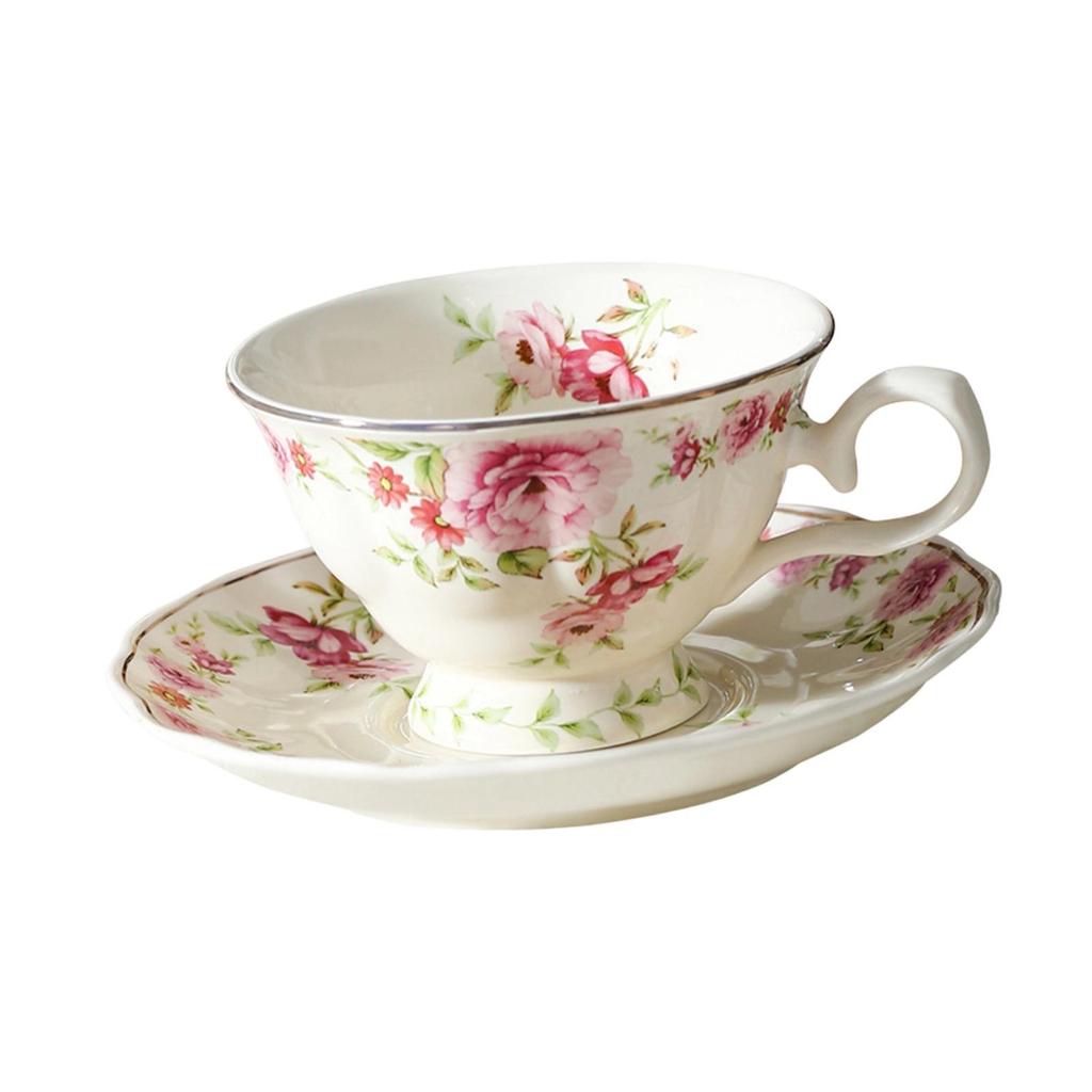 Ceramic Coffee Cup And Saucer Set Mug 180ml Portable Holiday Gift