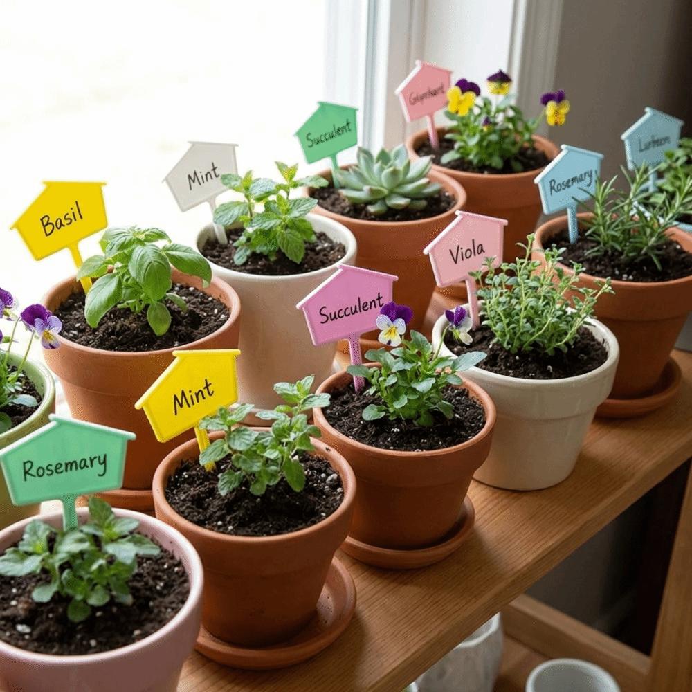 10/12PCS Sunproof Plant Label Tag Waterproof Stake Tags Plug in Card Markers Label  Gardening