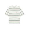 Levis Striped Crew Neck Short Sleeve T-Shirt Men Tops White Green A5850-0008