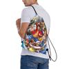 Custom One Pieces Drawstring Backpack Sports Gym Bag for Men Women Manga Training Sackpack