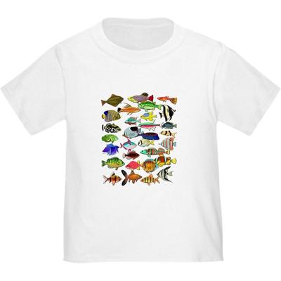 CafePress Tropical Fish ~ T Shirt Cute Toddler Graphic T-Shirt, 100% Cotton