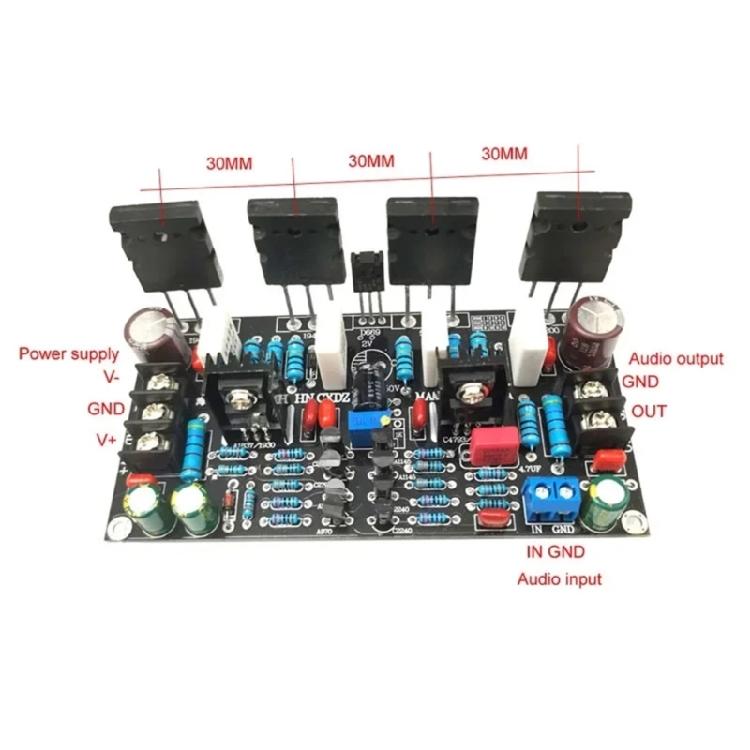 Upgraded 200W Mono Power Amplifier 1943+5200 High Power Amp Board With Speaker Protective Tube Accessories