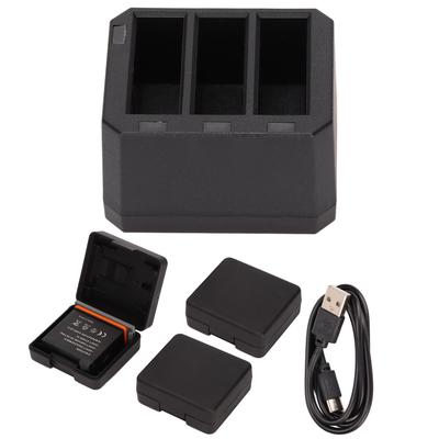 Battery Charger Kit for DJI OSMO Action Camera 3 Pack 1300mAh Batteries and 3 Channel Charger with LED Indicator