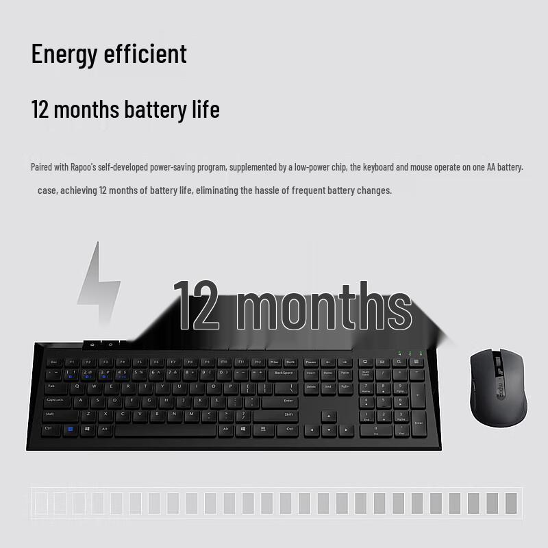 Rapoo 8200G Wireless Bluetooth Keyboard and Mouse Combo