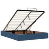Ottoman Bed with Mattress & LEDs Blue 140x190 cm Fabric
