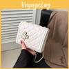 Stylish Fashionable Pu Shoulder Bag For Women Unique Casual Small Square Design In Black Brown And White