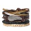 Blaues Auge Lederarmband Mehrschichtig Geflochtenes Seil Armband, Mode Persönlichkeit Hand Schmuck für Frauen Männer