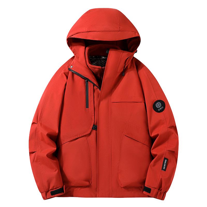 Men's Trendy Hooded Windproof Waterproof Jacket - Autumn/Winter Mountain Style Outerwear