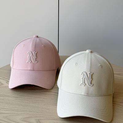 New Simple Letter-printed Baseball Cap, Solid Color Hard-brimmed Cap, Unisex Couple Style, Fashionable Casual Sun Hat