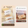 16/32 Grids Egg Storage Containers Double-Layer Pull-Out Drawer Egg Storage Box Plastic Egg Storage Tray Kitchen Accessories