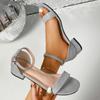 Fashion New Women Sandals Summer Beach Casual Anti-slip Shoes Women Open Toe Square Ankle Strap Low Heels Sandals Sandalias De Mujer