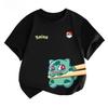 Potdemiel Estate Nuova T-shirt in Puro Cotone con Stampa Pikachu per Bambini, Ragazzi e Ragazze, T-shirt per Bambini Comoda e Traspirante