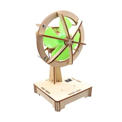 Ventilador de Madeira Modelo DIY Ventilador Elétrico Oscilante Kit de Montagem para Crianças Aulas de Ciências para Crianças