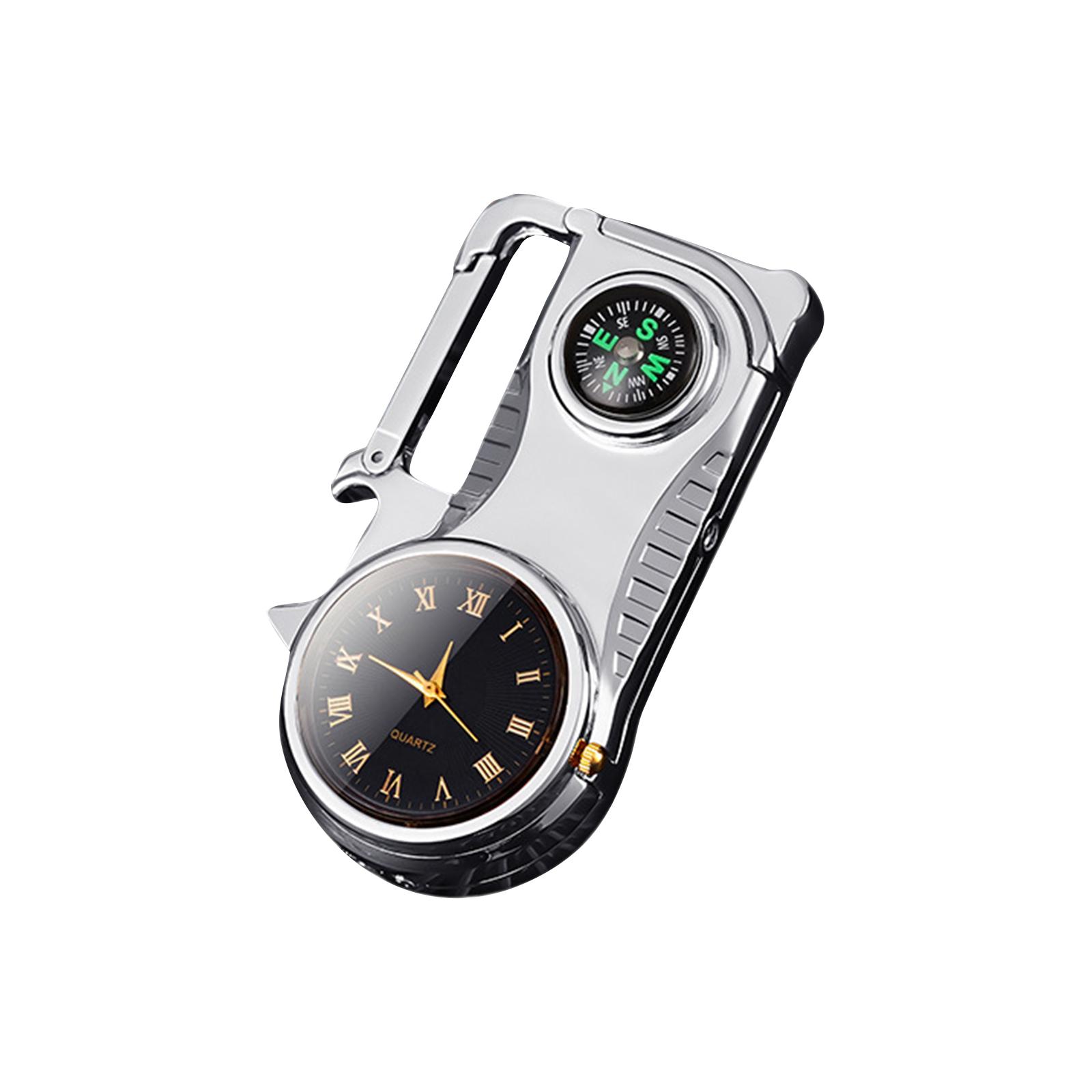 

Многофункциональный брелок с часовой стрелкой, открывалкой для бутылок, настоящими часами, пять-в-одном надувной зажигалкой с цветной подсветкой One Size