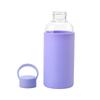 Sports Portable Water Cup With Silicone Cover, Student Couple Easy Cup High Borosilicate Glass Water Cup