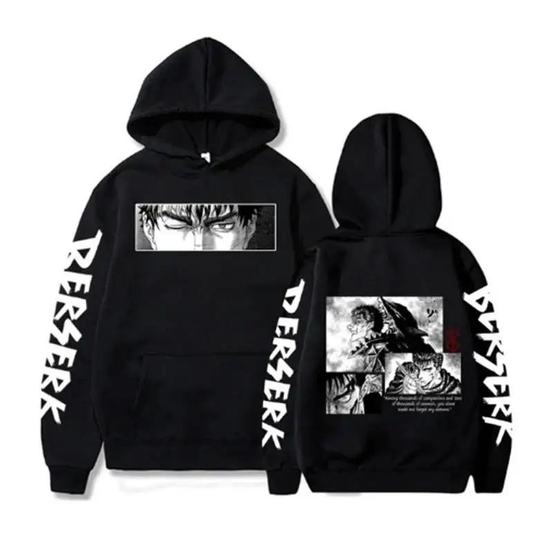 Berserk Guts Hoodies Men Women Graphic Print Autumn Winter Fleece Streetwear Tops