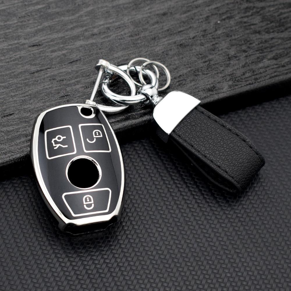 Soft TPU Car Key Case for Mercedes-Benz C E A S Class GLC GLA GLS GLK CLS CLA W205 W204 W212 W221 W176 W463 Key Cover Keychain