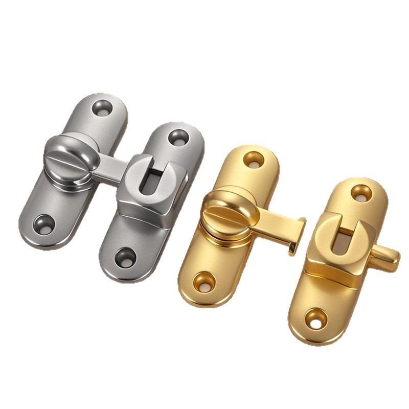 Zinc Alloy Hook Latch Window Drawers Cabinet Locks 90/180 Degree Barn Door Latch Bolt Hooks Sliding Gate Buckles Hardware