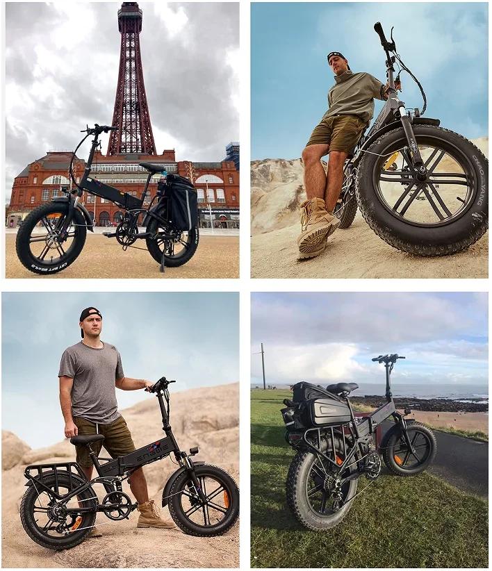 Electric Bike ENGWE X 250W Motor Folding 48V Motor 13AH Lithium Battery 20-inch Fat Tire E Bike Aluminum Alloy Electric Bicycle