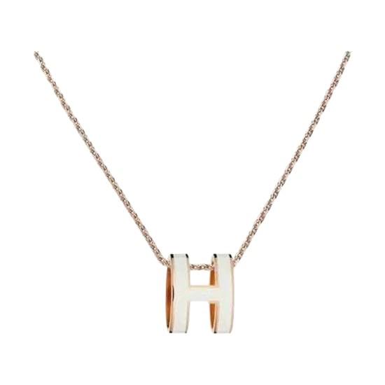 Love Home High-Quality CNC Gold-Plated 'H' Choker Necklace - Available In Rose Gold, White, Milk Tea Colors & Various Sizes