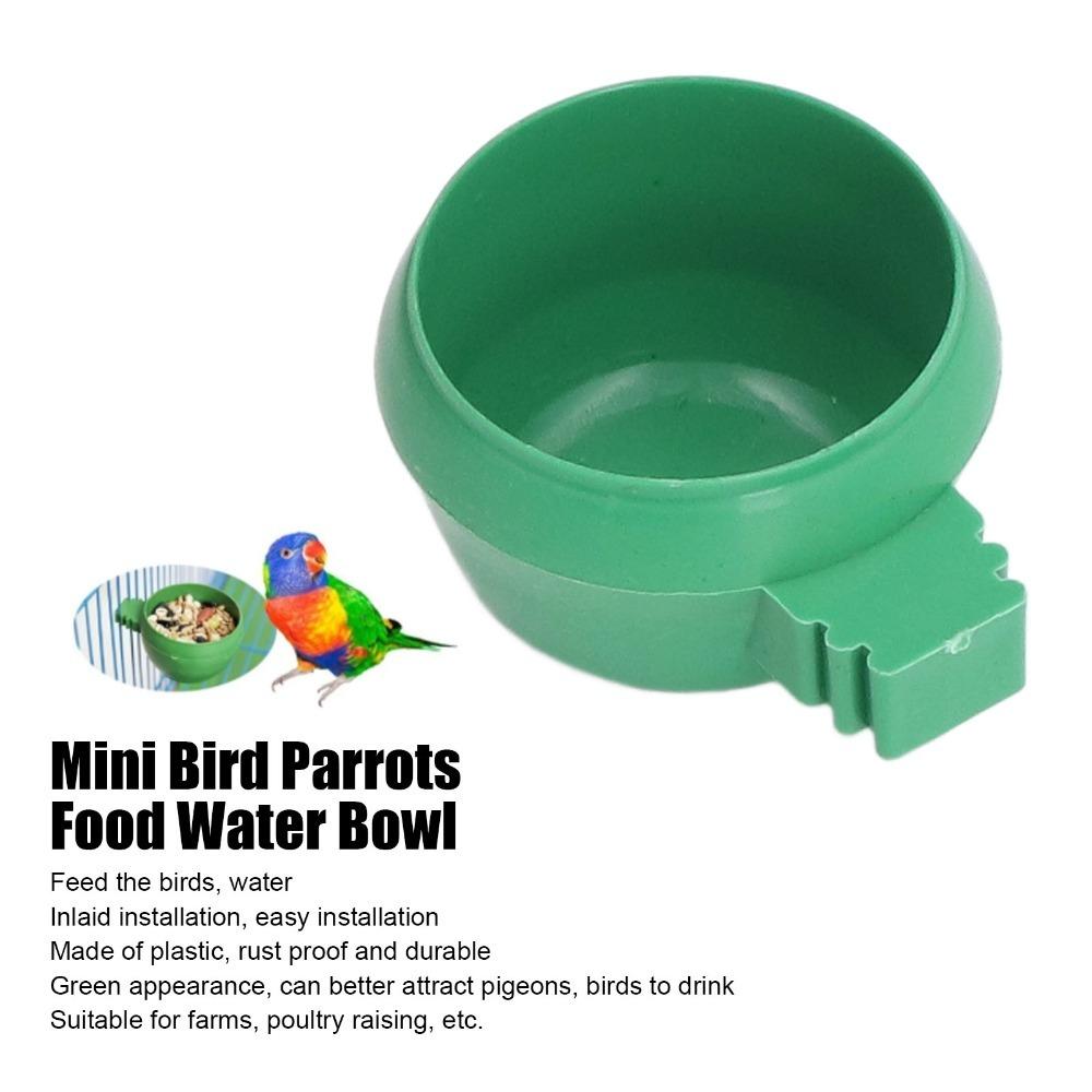 25Pcs Plastic Bird Plastic Food Water Bowl Round Design Bird Small Food Water Bowl Home Use S