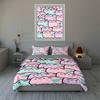 Pastel Cat Pattern. Bedding Duvet Cover Sets Duvet Covers Pillowcases Gifts (1 * Duvet Cover 2 * Pillowcases, Without Duvet Insert)