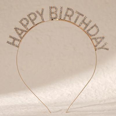 Women's Alphabet Hair Accessories - Alloy Headpiece Headwear, Perfect for Bridal, Birthday & Masquerade Decor, Gift-Worthy