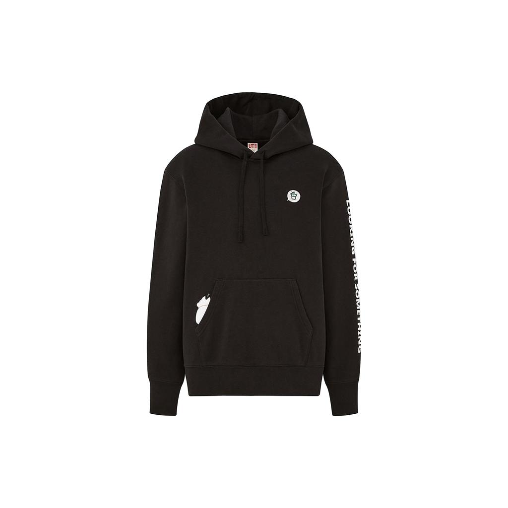 UNIQLO Drawstring Cartoon Hoodie Unisex hoodies Black 435439-09
