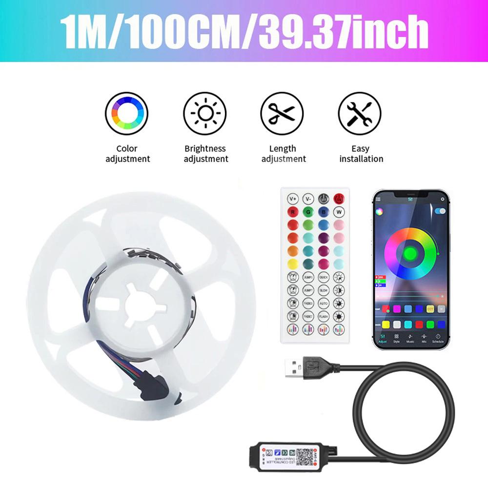 

Светодиодная лента USB 5V RGB 3535, светодиодная лента для стены, комнаты, управление через приложение, пульт дистанционного управления, гибкая лента, диодные огни для украшения комнаты, дома Not waterproof