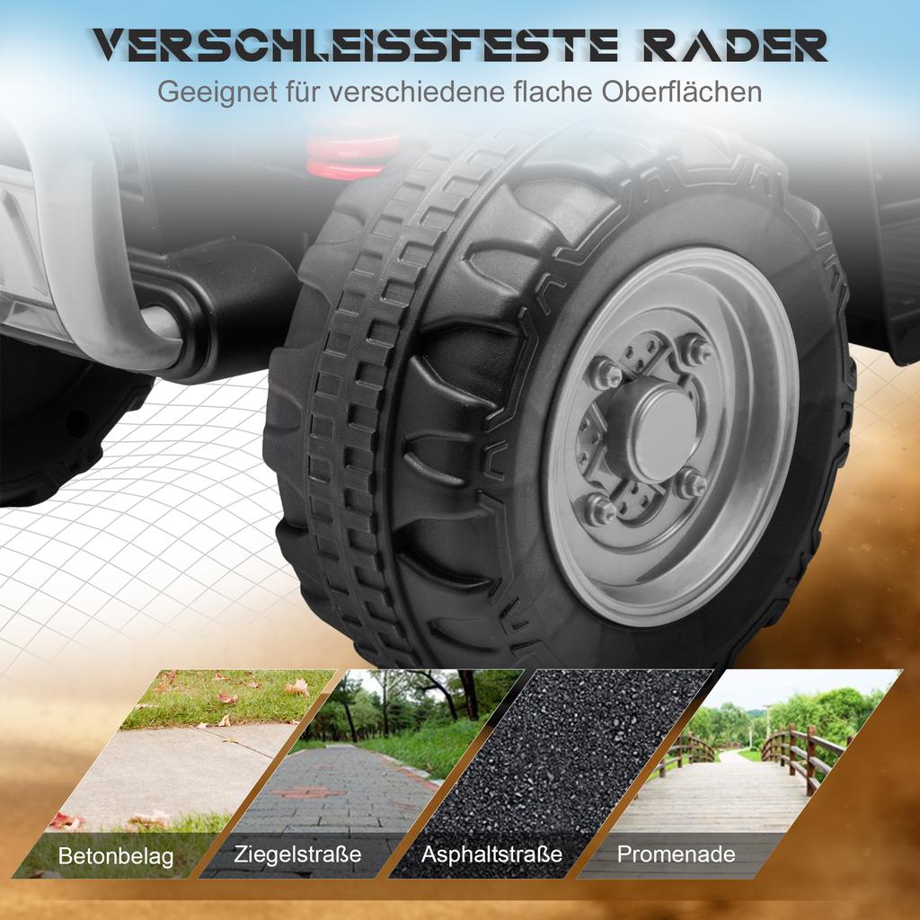 Electric Quad, Kids Quad, 2.8 Km/h, LED Headlight, for 1.5-3 Years, Black, 65.5 X 38.5 X 43.5cm