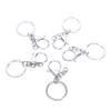 10Pcs Big Lobster Clasp Hooks Keychain Split Ring Short Chain Key Ring Diy