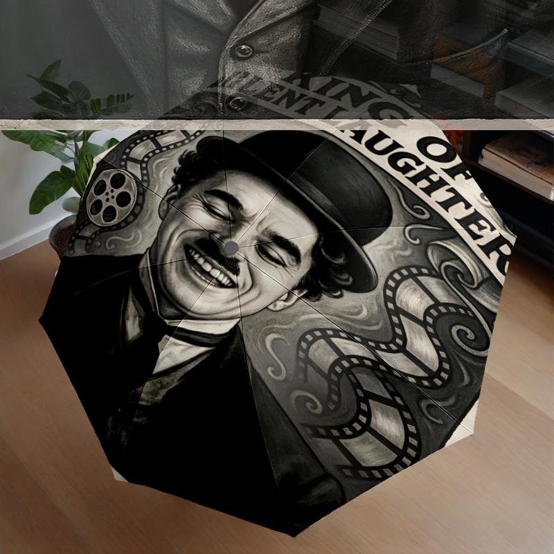 Silent Laughter Charlie Schirm 8-Speichen für Reisen, Camping, Freizeit Leichter tragbarer Schirm, Unverzichtbar für jeden Familienurlaub Geschenk