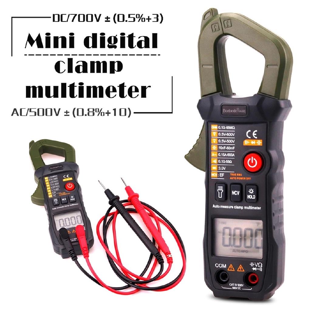 668E Digital Clamp Meter Multimeter Aut Identification 6000 Counts DC AC Resistance Capacitance NCV Tester Range Measure