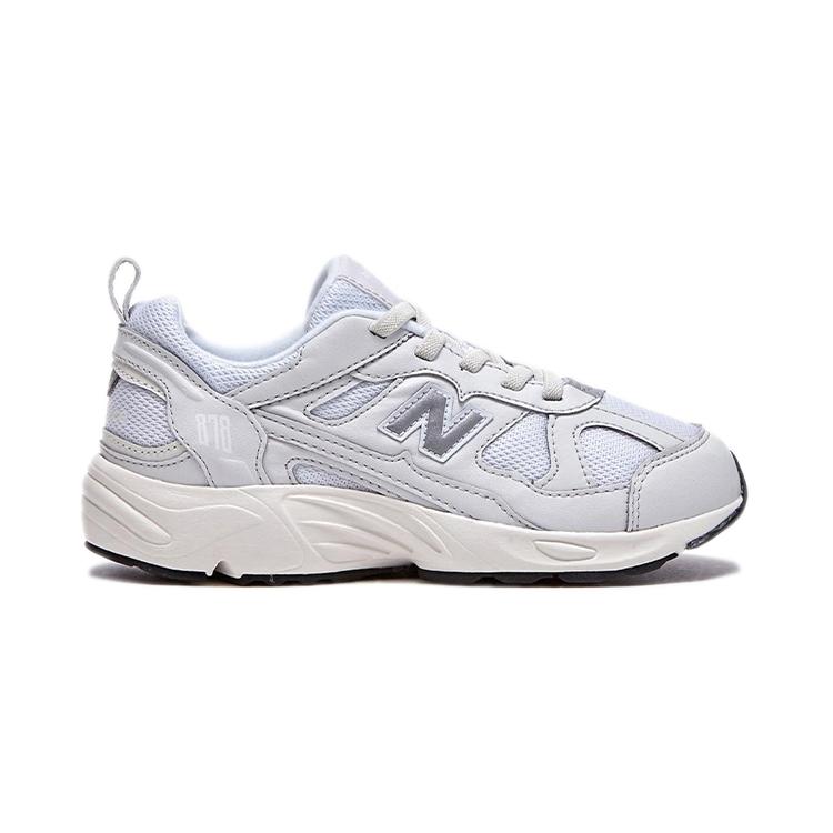 New Balance NB 878 Synthetic Leather Comfortable Abrasion Resistant Breathable Low Top Kids' Running Shoes Ecru PV878KN1