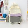Schoolbag Schoolbag Female College Student Korean Version Ins Fashion Simple Computer Backpack Versatile Large Capacity Contrasting Color Travel 