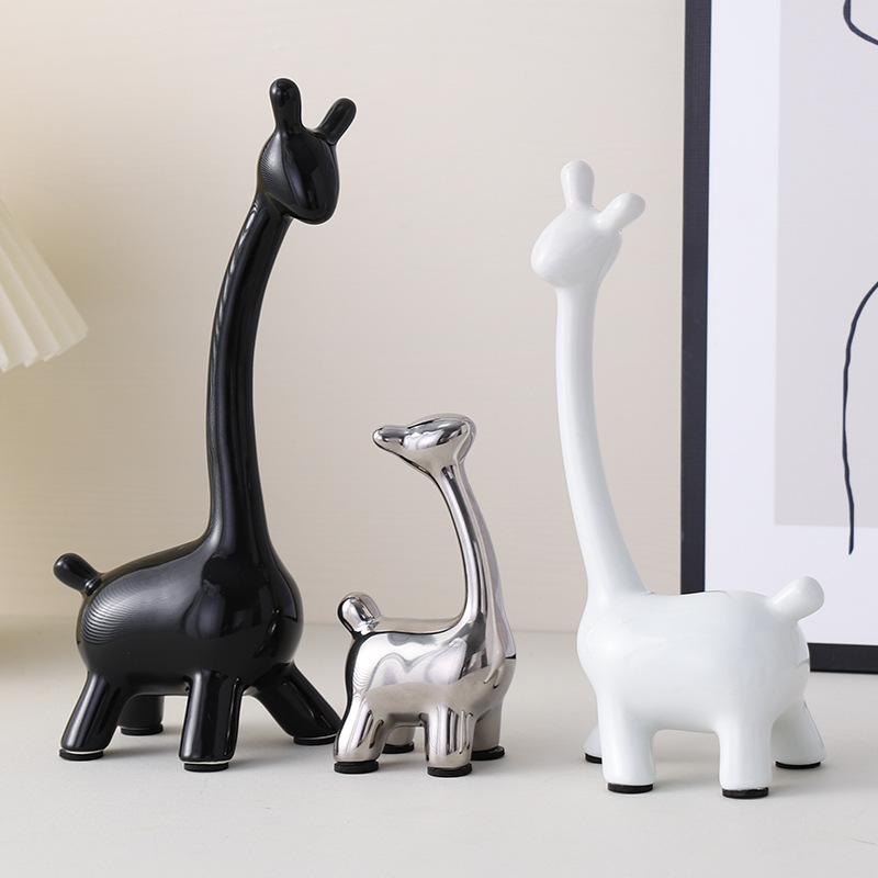 4PCS Modern Minimalist Desktop Deer Ornament Light Luxury Home Decor Foajē vīna skapis Dzīvojamās istabas radošs dekors