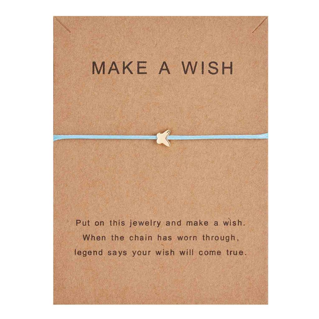 Make a Wish Crown Five-stars Cross Heart Woven Paper Card Bracelet Adjustable Lucky Red String Bracelets Femme Jewelry