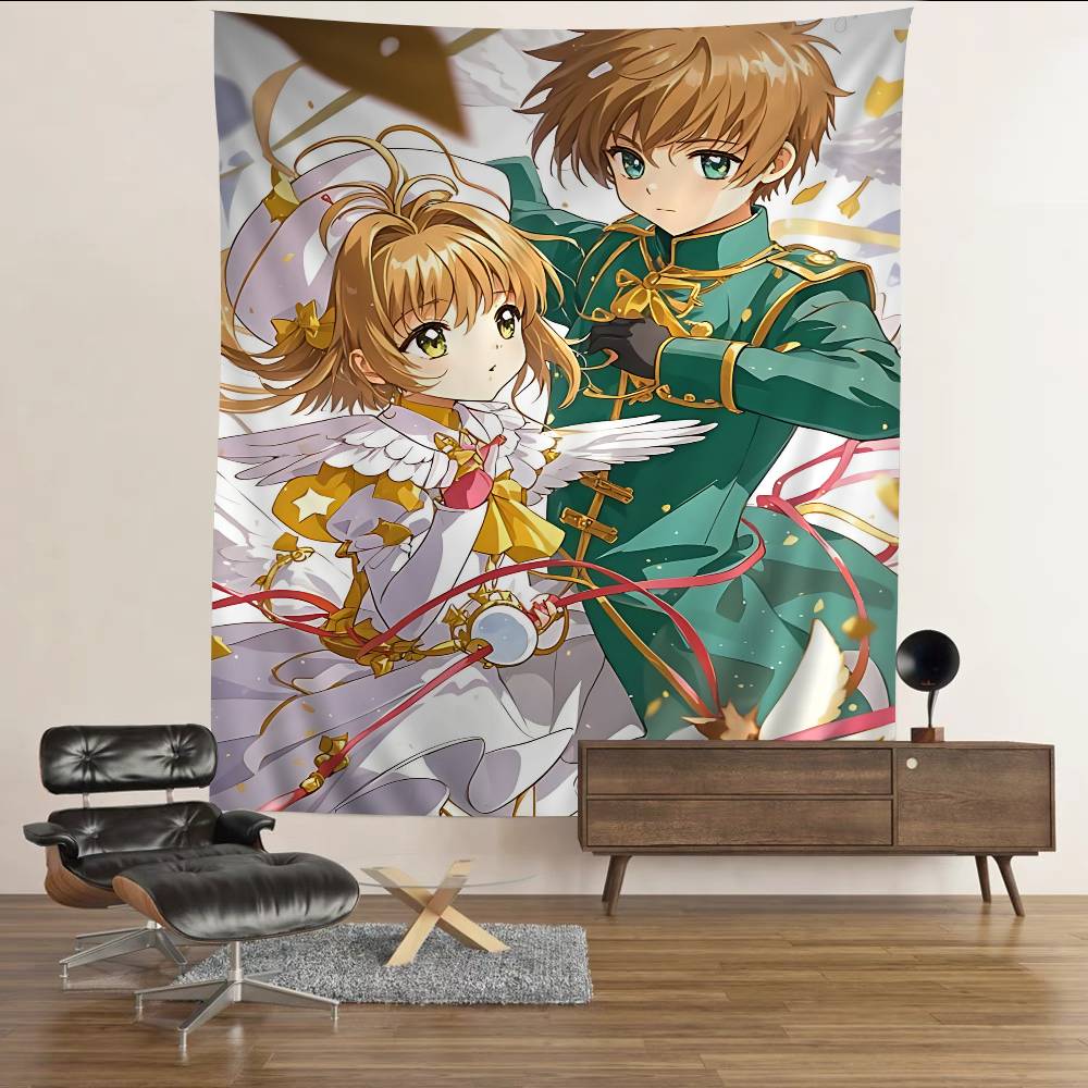 Card Captor Sakura Anime Colorful Tapestry Wall Hanging Bohemian Wall Tapestries Mandala Wall Art Decor