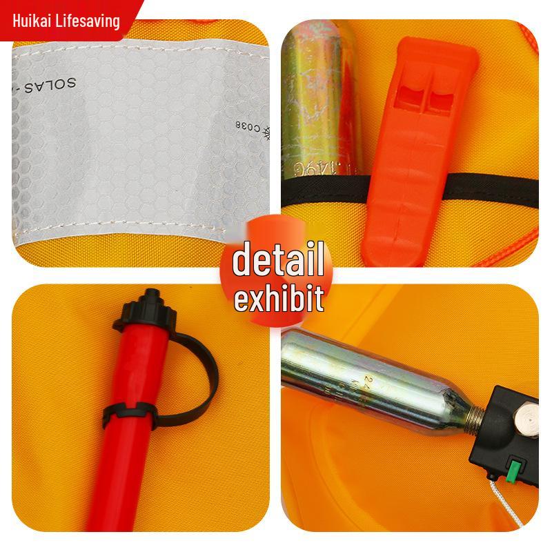 Inflatable Lightweight Adult Fishing Life Jacket with High Buoyancy for Boating, Portable and Automatic CCS Model