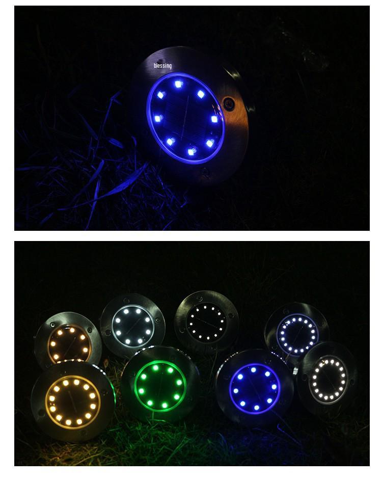 Waterproof Solar Underground Light for Outdoor Lawn, Villa, and Courtyard - Cross-Border Landscape Ground Insert Light