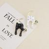 Creative Black White Enamel Cat Brooches For Women Girls Fashion Cartoon Cute Kitten Animal Brooch Clothing Accessories Jewelry