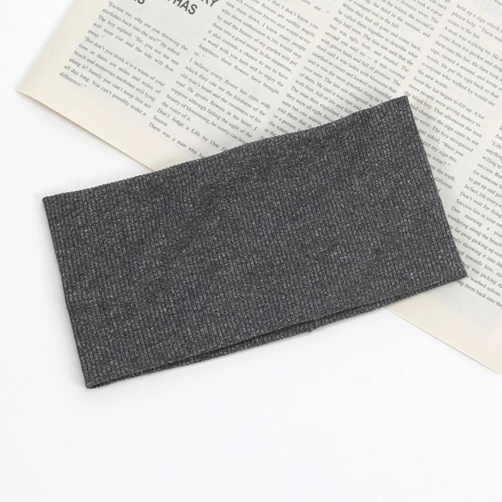 Women Solid Color Headband Yoga Knitting Elastic Hair Bands Turban Makeup Hair Hoop Vintage Fashion Hair Band Accessories
