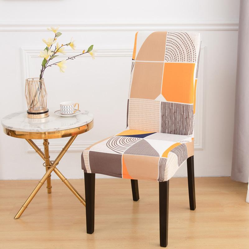 Dining Room Chair Cover Elastic Print Kitchen Parsons Chair Covers Spandex Chair Decorative Furniture Protective Cover